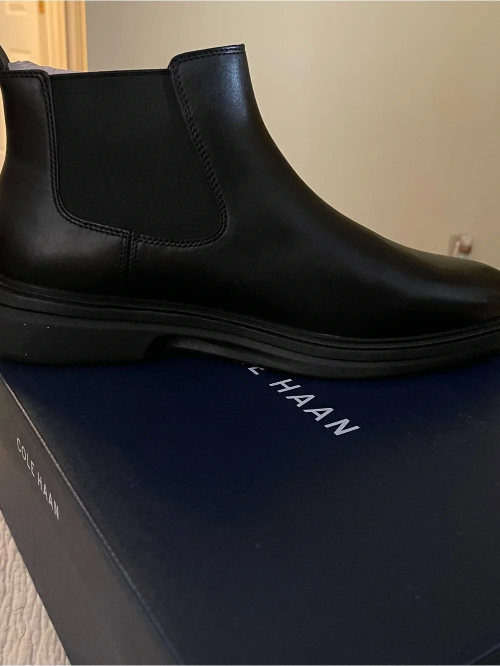 Cole Haan Black Leather Chelsea Boots - Original Grand